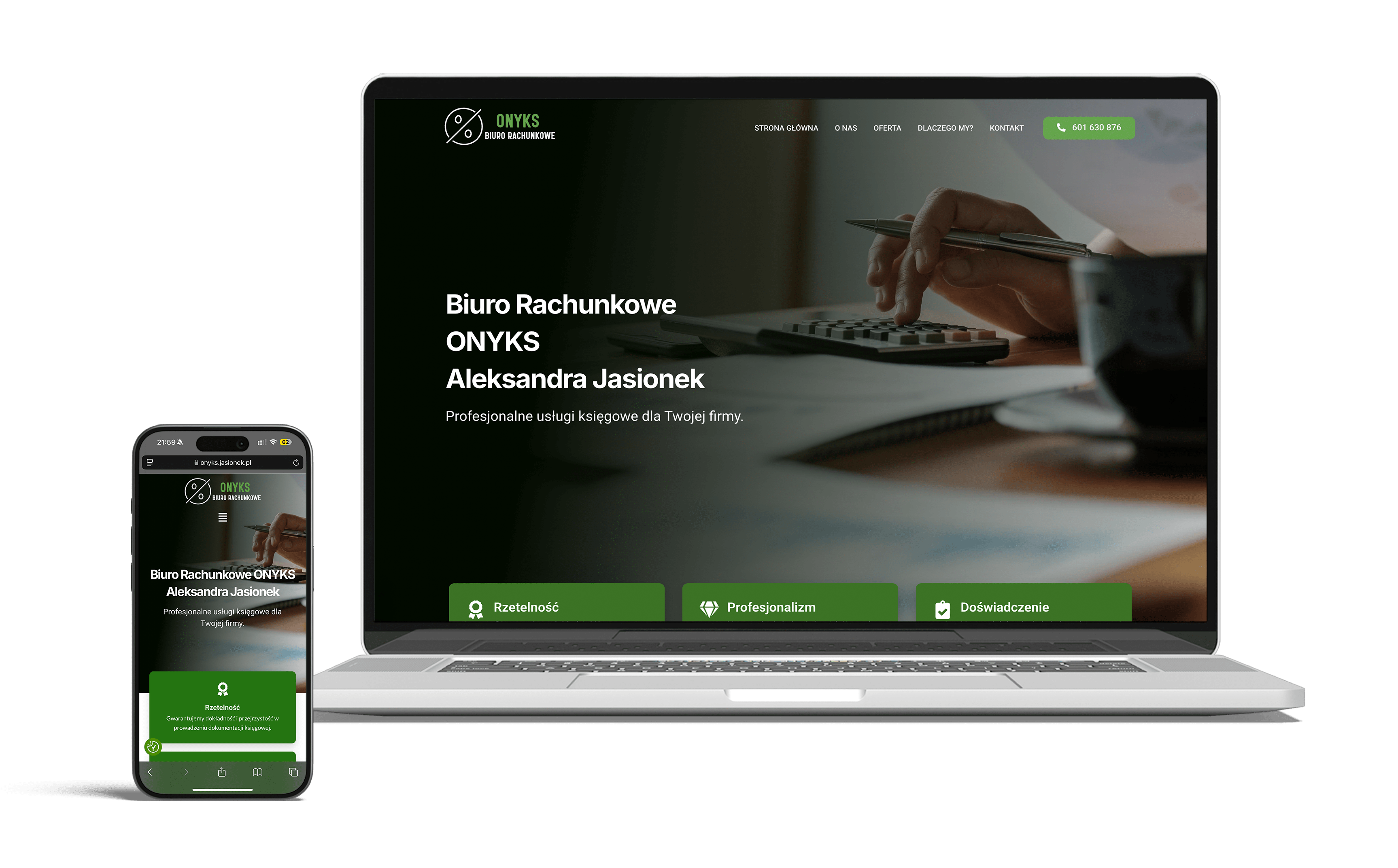Strona internetowa dla księgowej