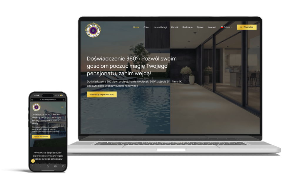 Strona internetowa dla 360View Experience