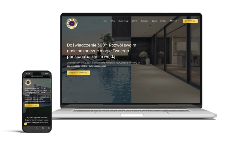 Strona internetowa dla 360View Experience