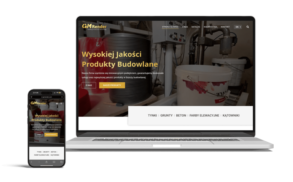 Strona Internetowa dla producenta tynków