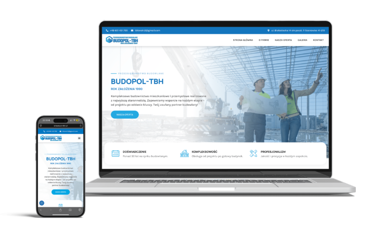 Strona internetowa dla BUDOPOL-TBH