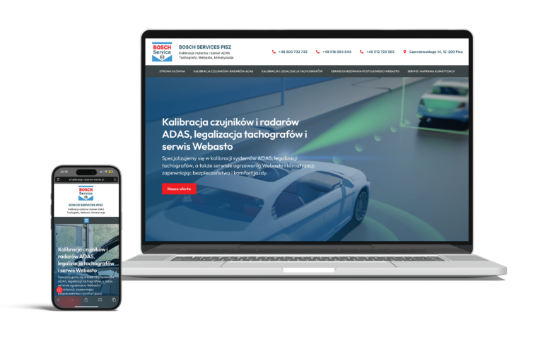 Strona internetowa dla serwisu motoryzacyjnego