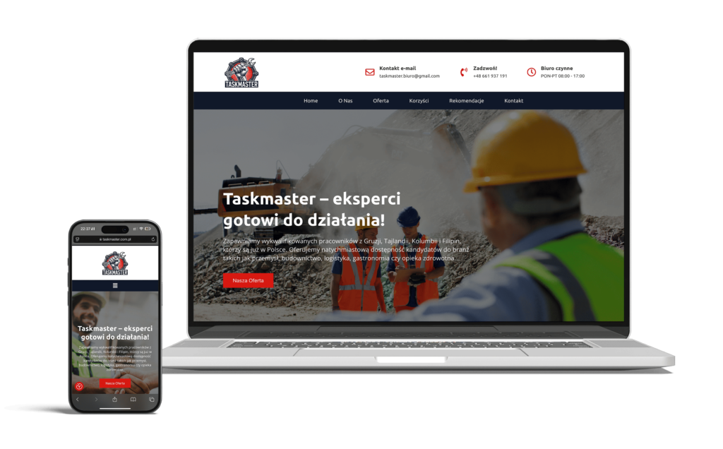 Strona internetowa Taskmaster