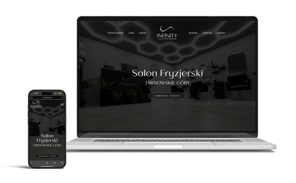 Strona internetowa dla salonu fryzjerskiego